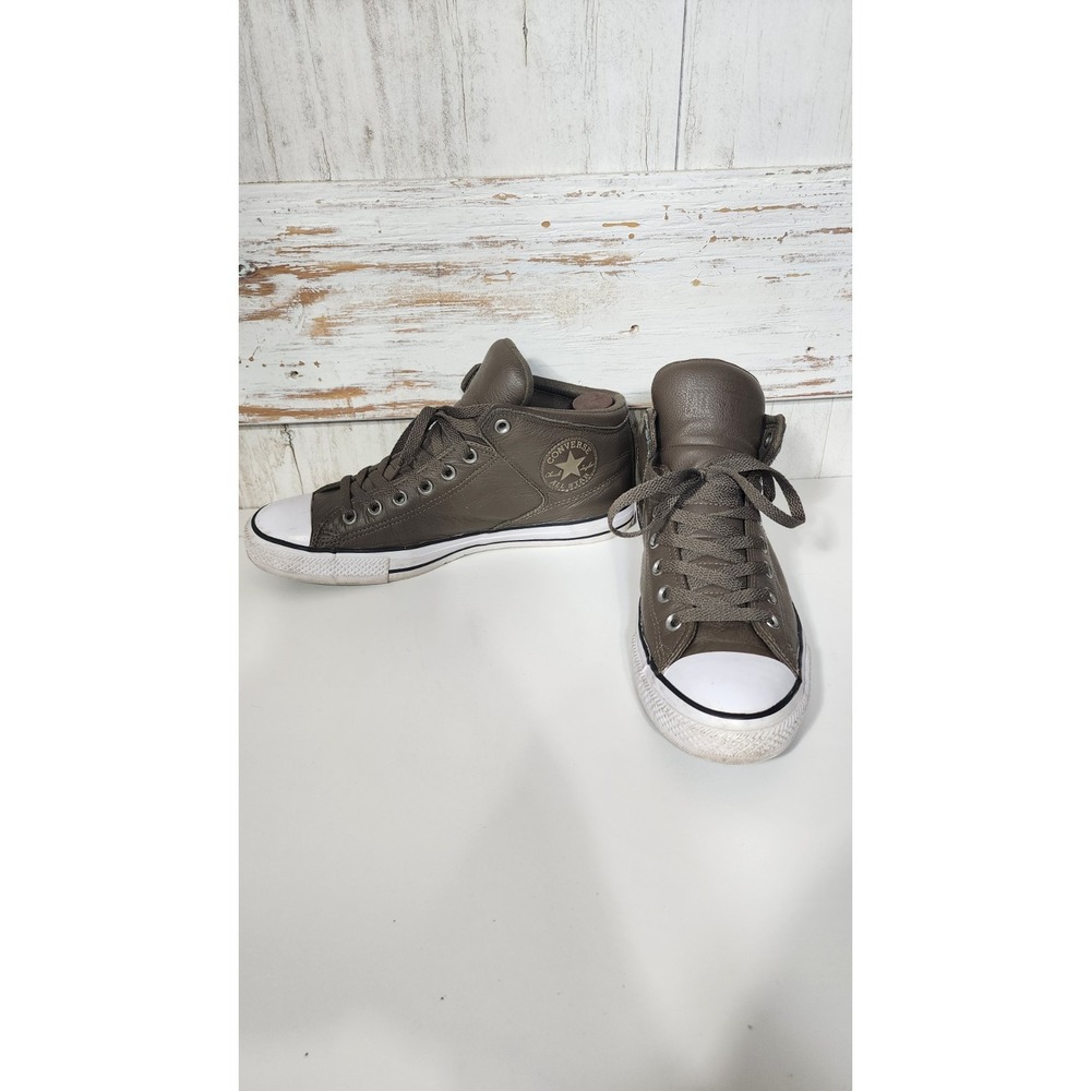 Converse Chuck Taylor All Star Shoes Mens Size 10 Black Leather Siege @8